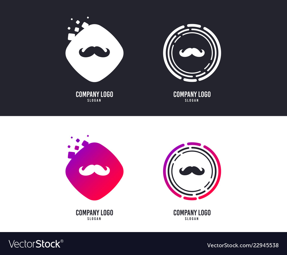 Hipster mustache sign icon barber symbol