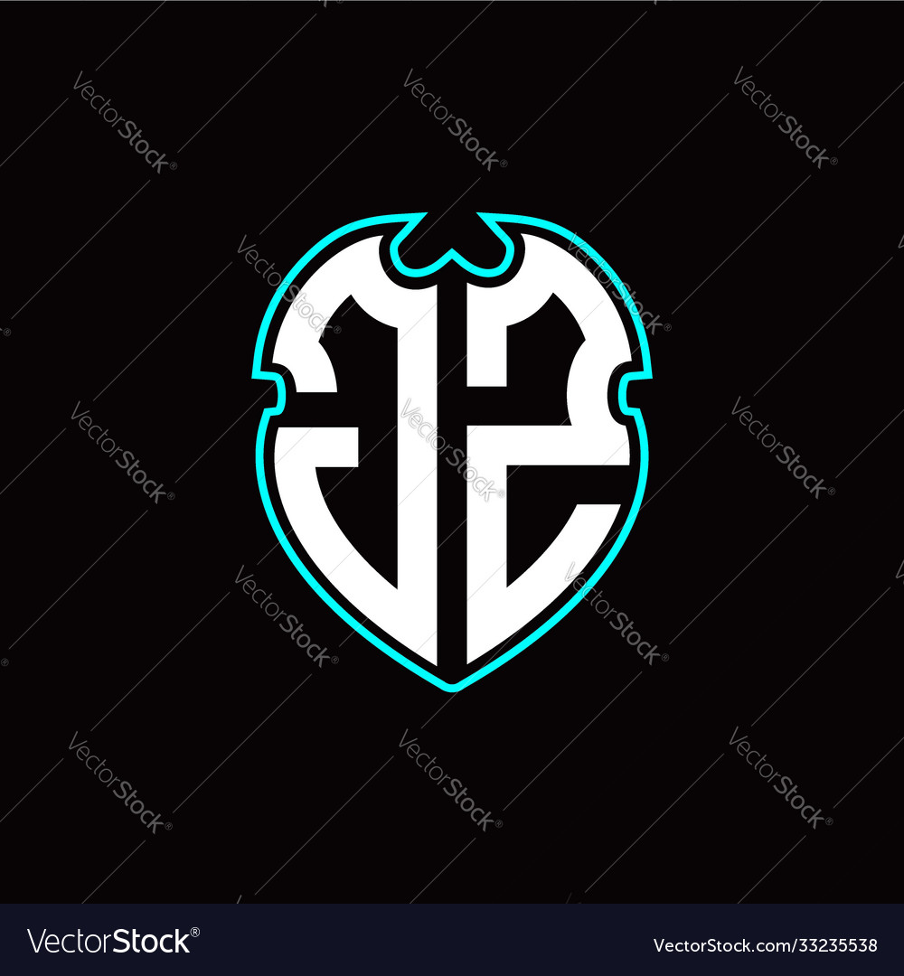 J z initial logo design with a shield shape vector image J z initial logo design with a shield shape