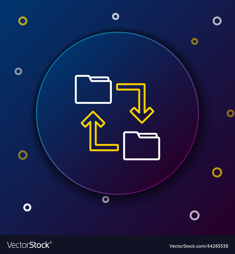 Line cloud storage text document folder icon
