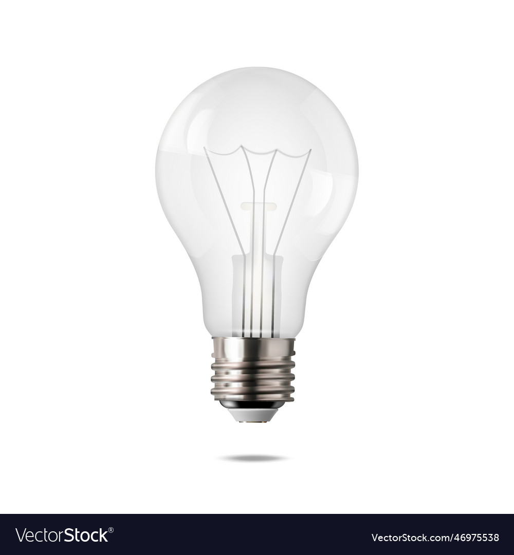 Realistic bulb electricity isolated on a white Vector Image