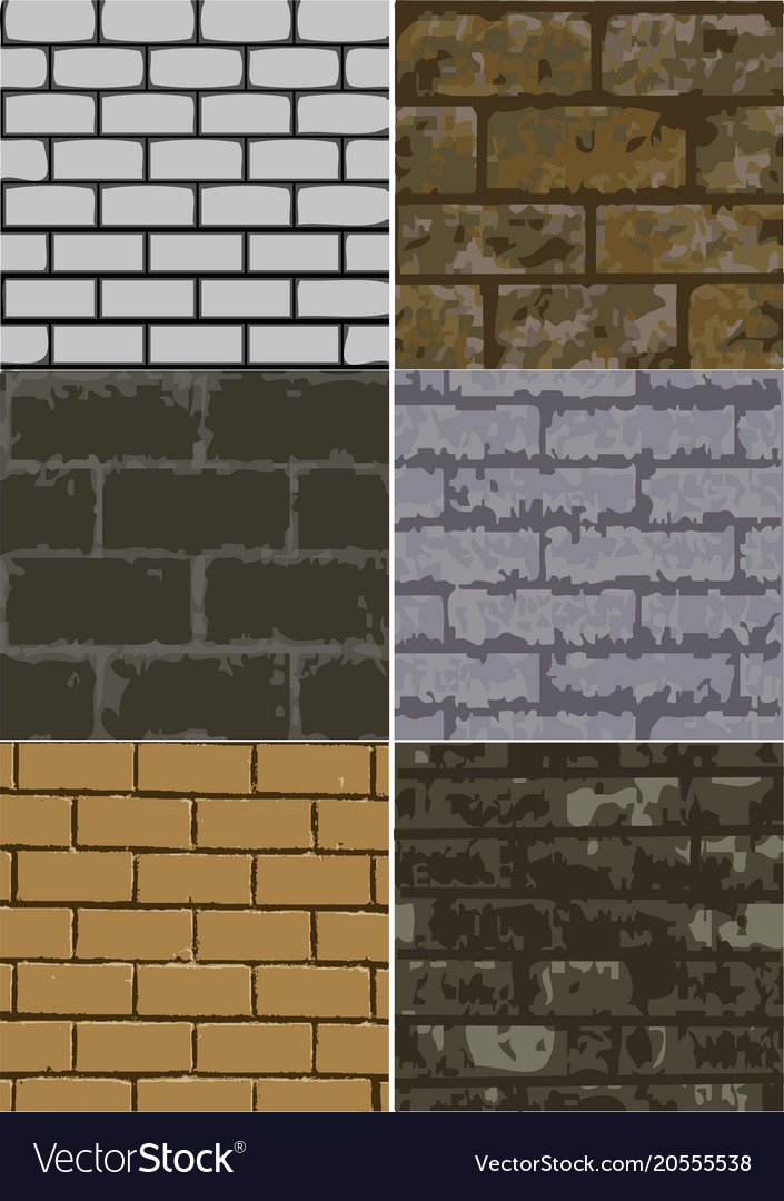 Six abstract brick texture