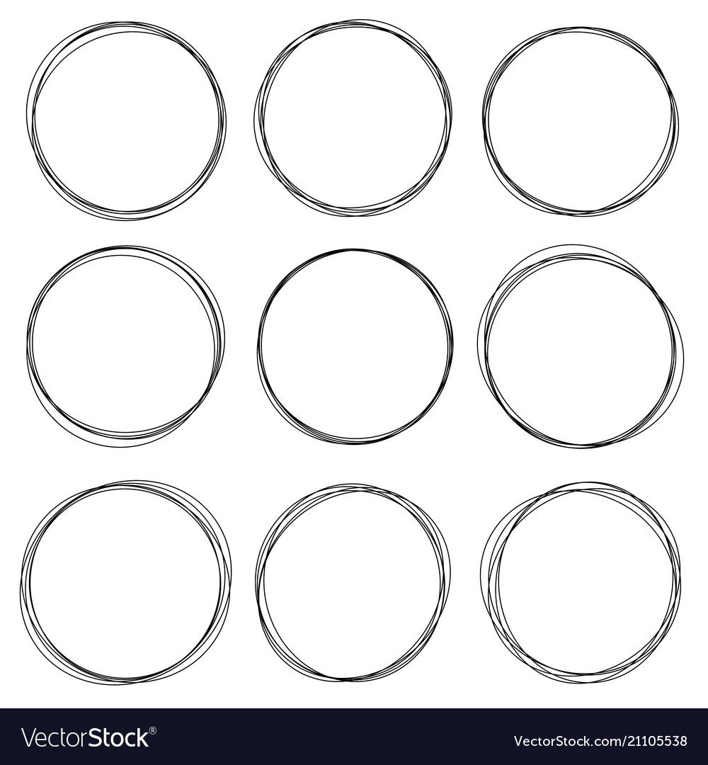 Sketched circles Royalty Free Vector Image - VectorStock