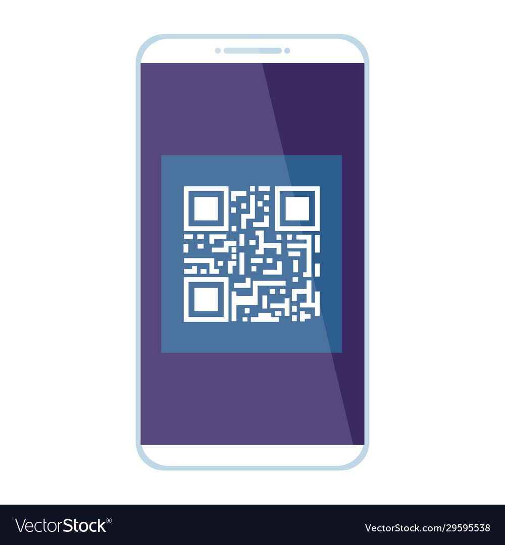 Smartphone-Gerät mit Scancode qr vector image Smartphone-Gerät mit Scancode qr