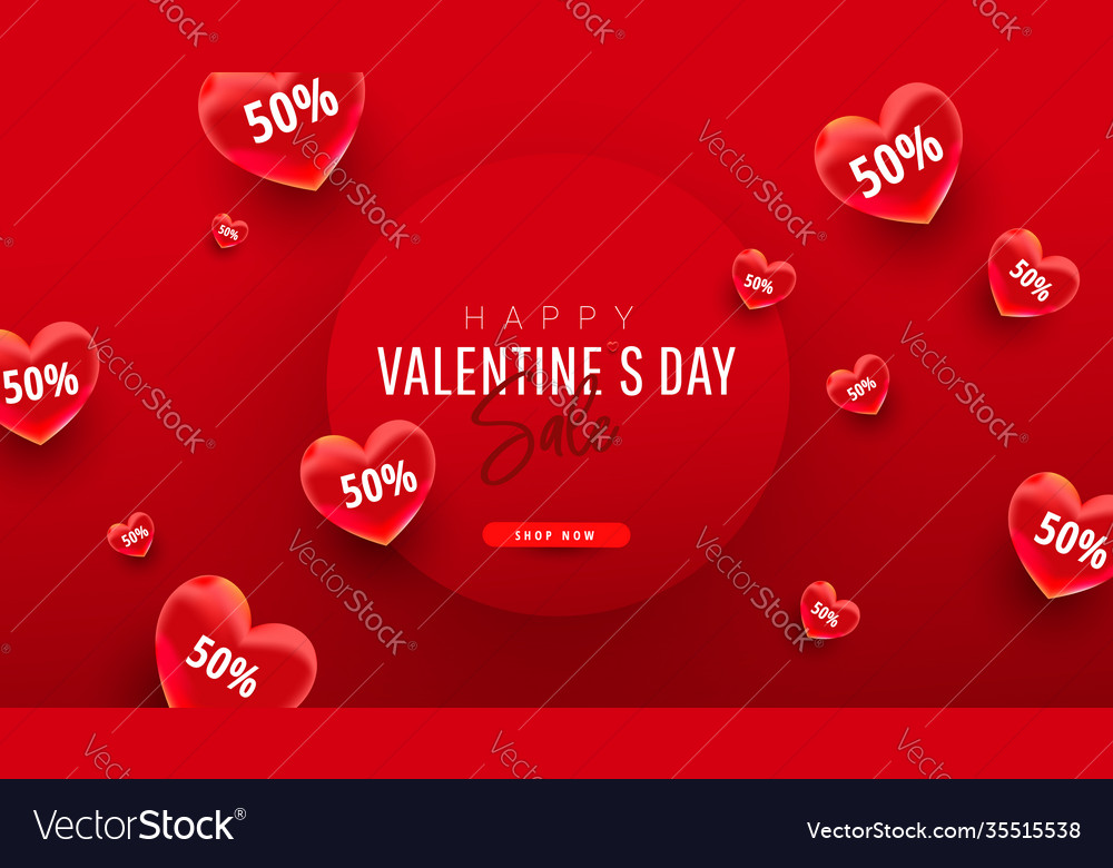 Valentines sale banner template