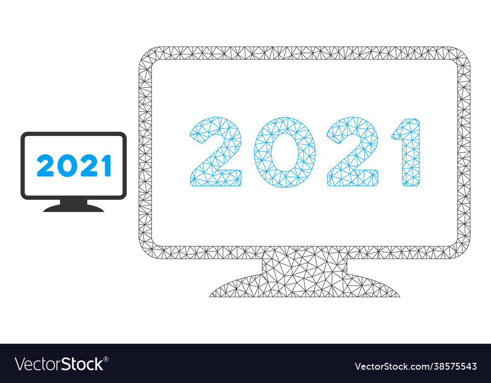 2021 display mesh carcass model vector image 2021 display mesh carcass model