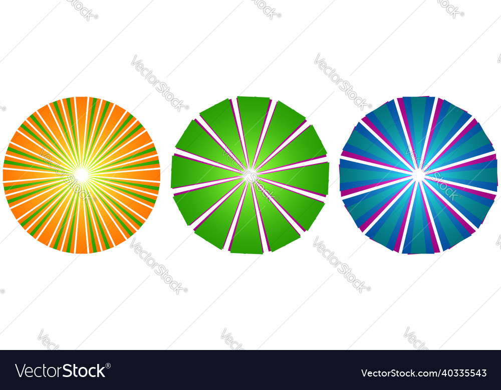 Abstract circles with overlapping spokes vector image Abstract circles with overlapping spokes