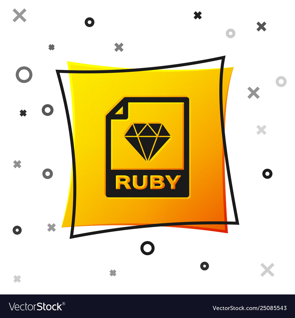 Black ruby file document icon download vector image Black ruby file document icon download