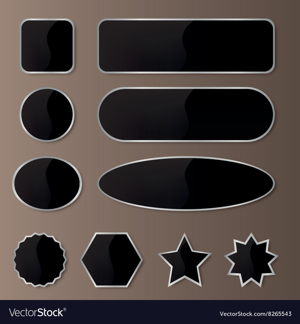 black and silver buttons