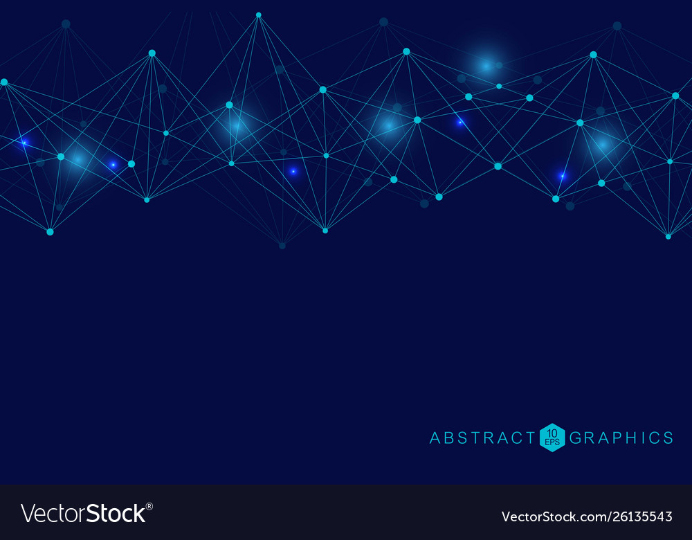 Geometric abstract background with connected line vector image Geometric abstract background with connected line