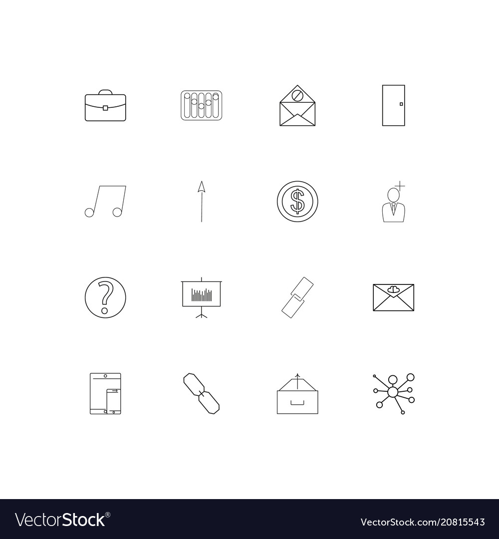 Internet of things linear thin icons set outlined
