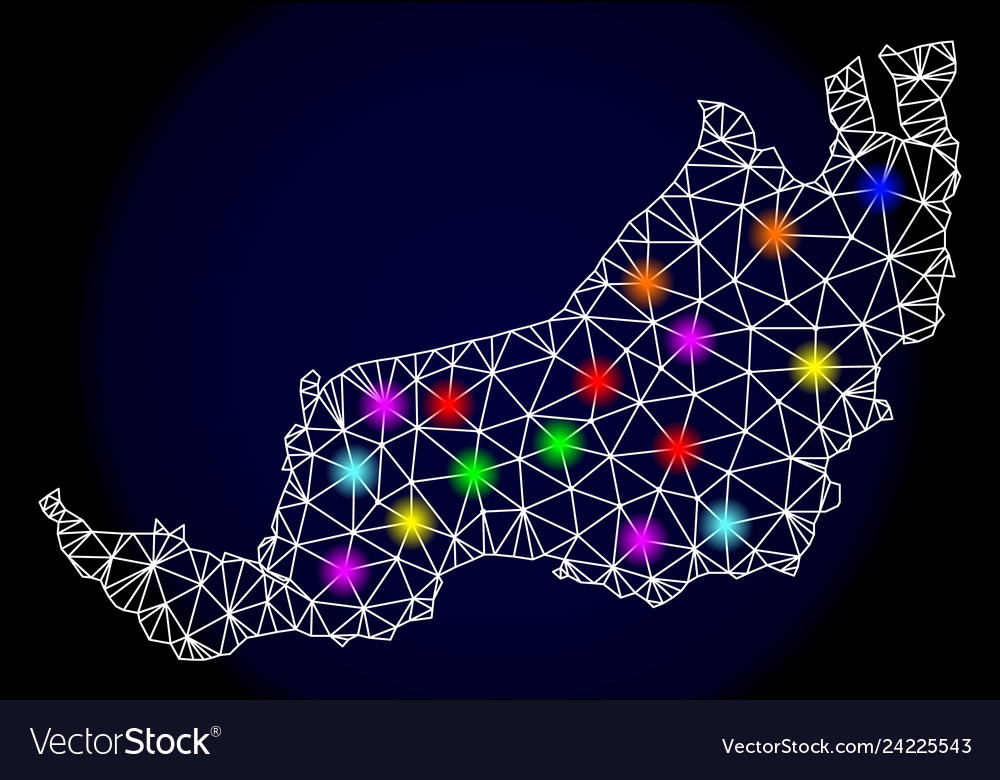 Polygonal 2d mesh map of sarawak with colorful vector image Polygonal 2d mesh map of sarawak with colorful