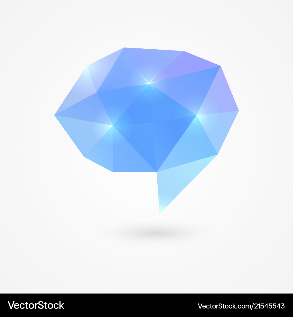 Polygonal speech bubble Royalty Free Vector Image