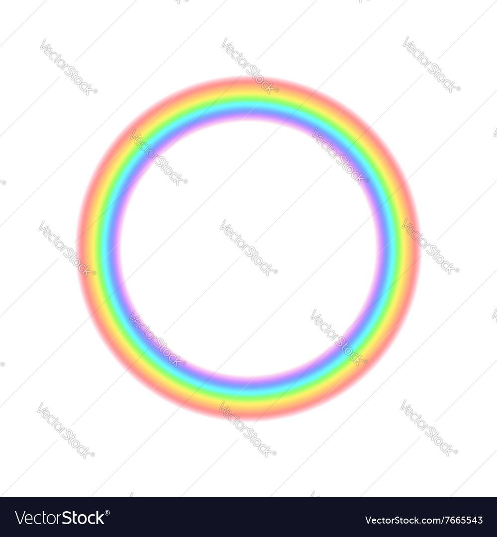 Radial rainbow icon in realistic style Royalty Free Vector