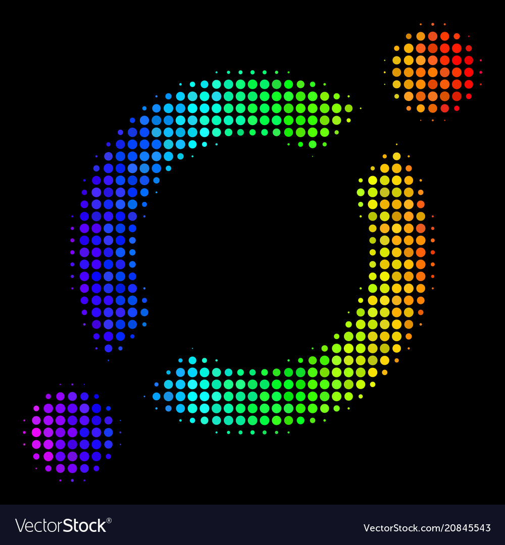 Spectrum dot node link icon vector image Spectrum dot node link icon