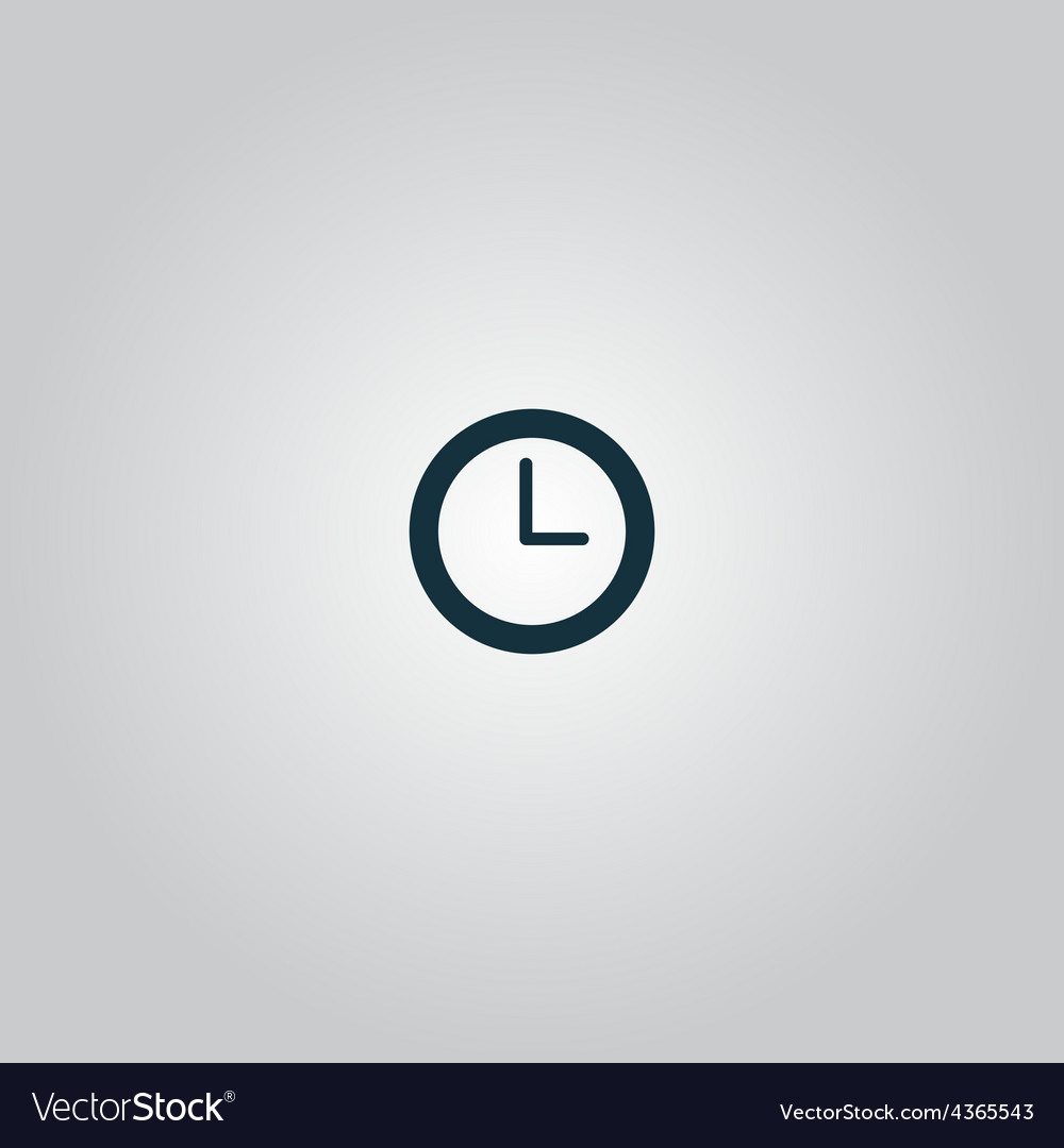 time clock icon royalty free vector image vectorstock