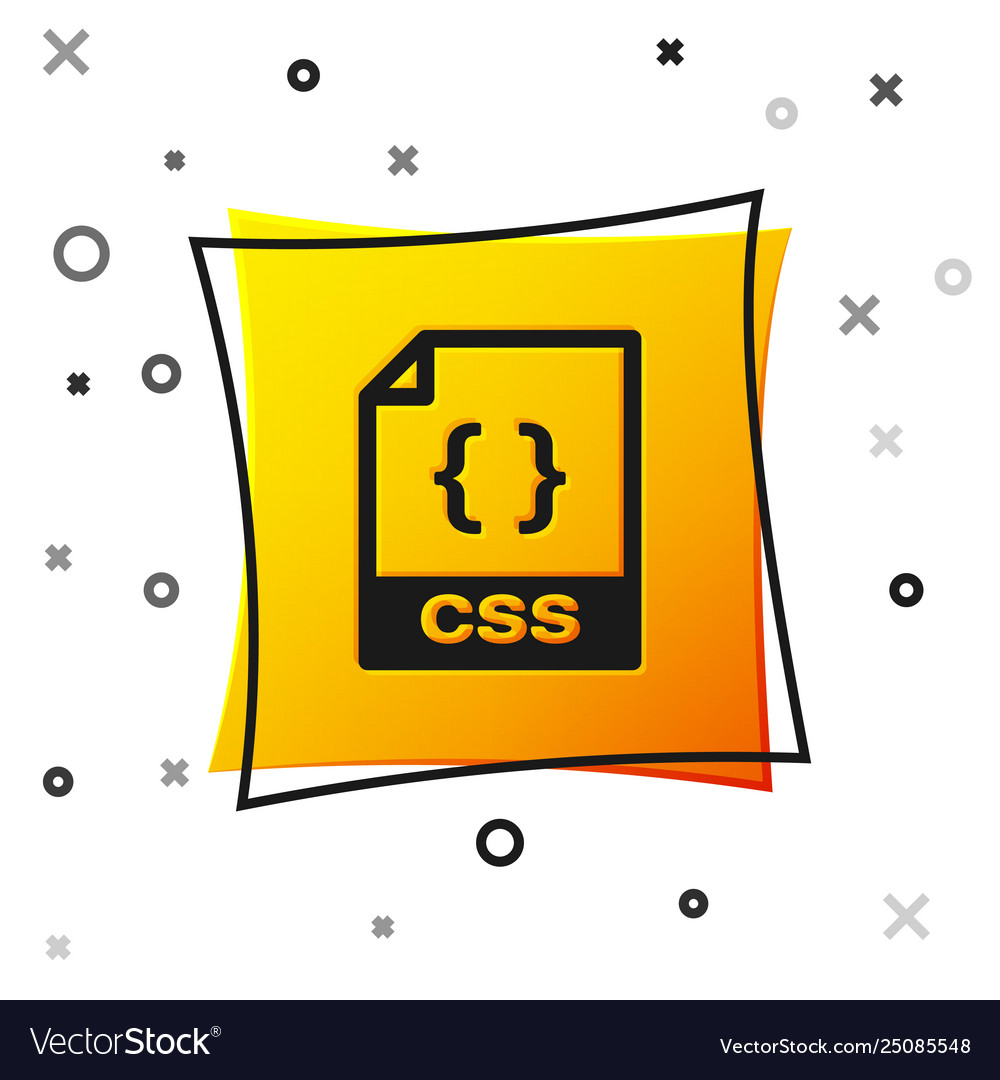 Black css file document icon download button vector image Black css file document icon download button