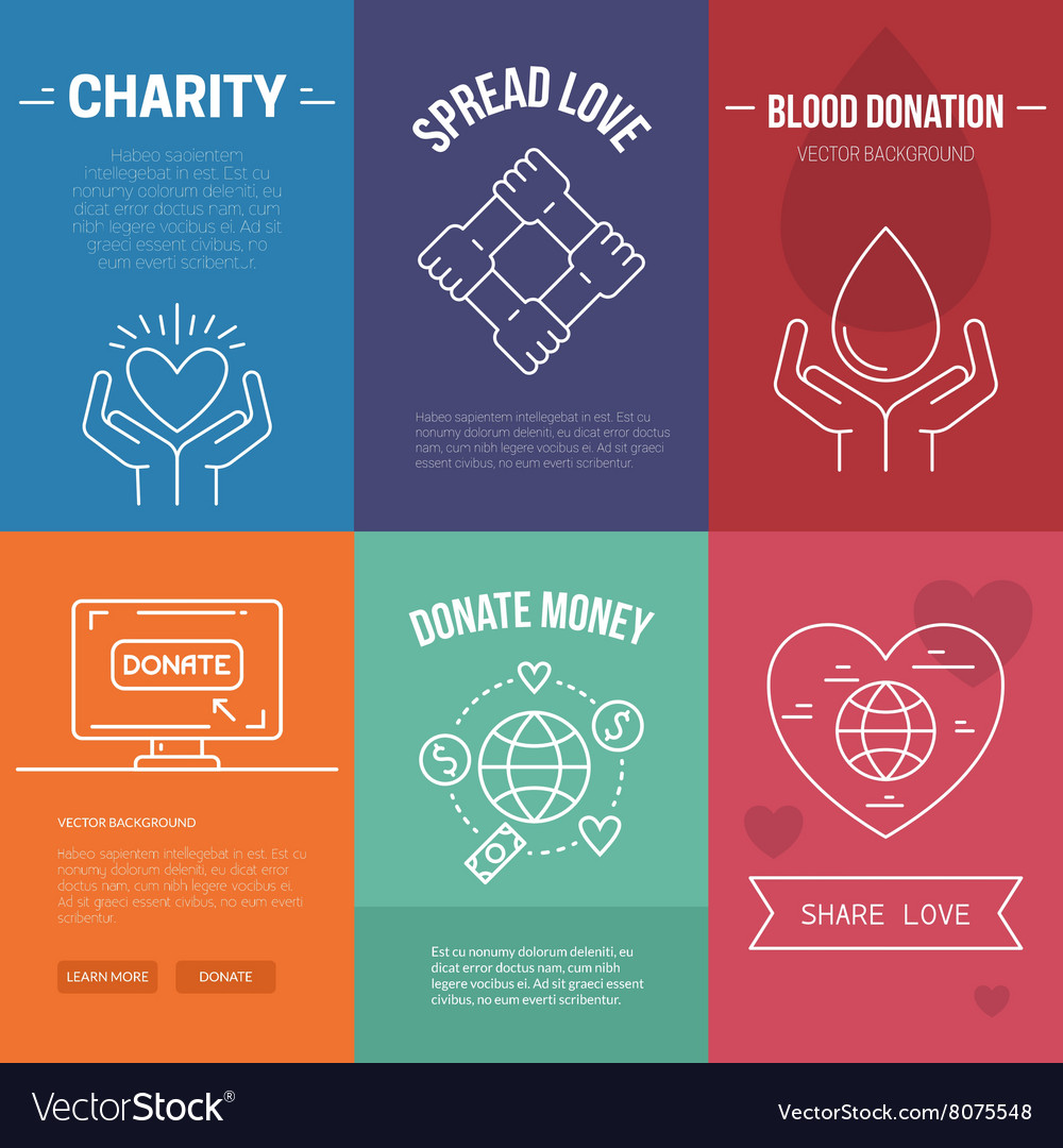 Charity banner Royalty Free Vector Image - VectorStock