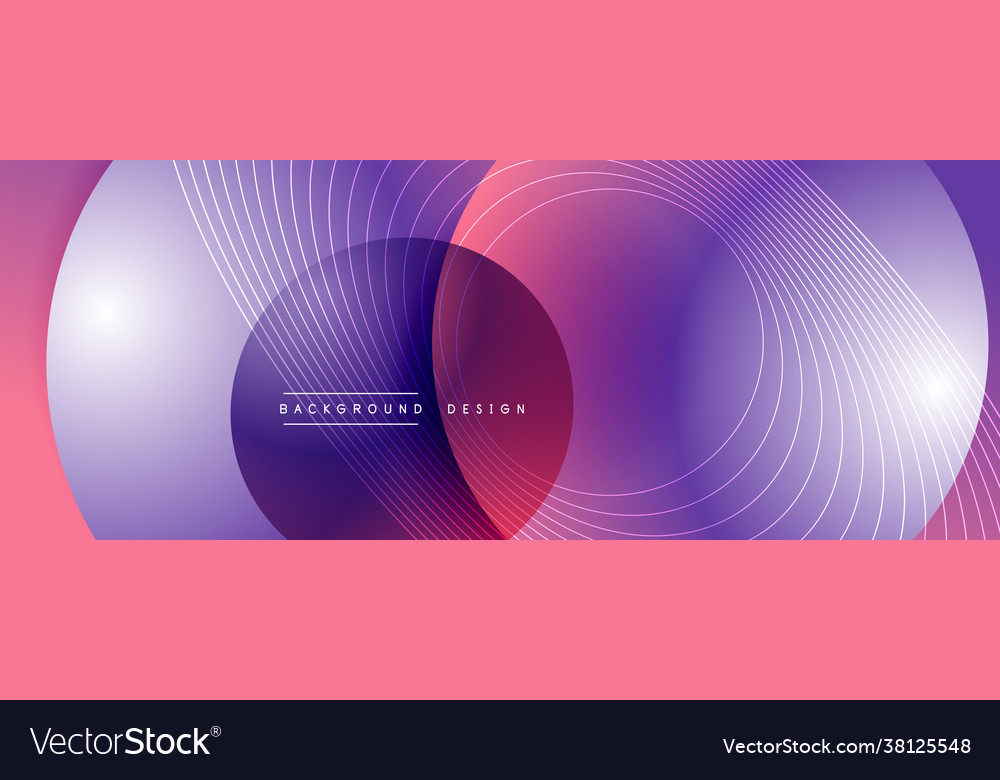 Gradient circles with shadows techno vector image Gradient circles with shadows techno