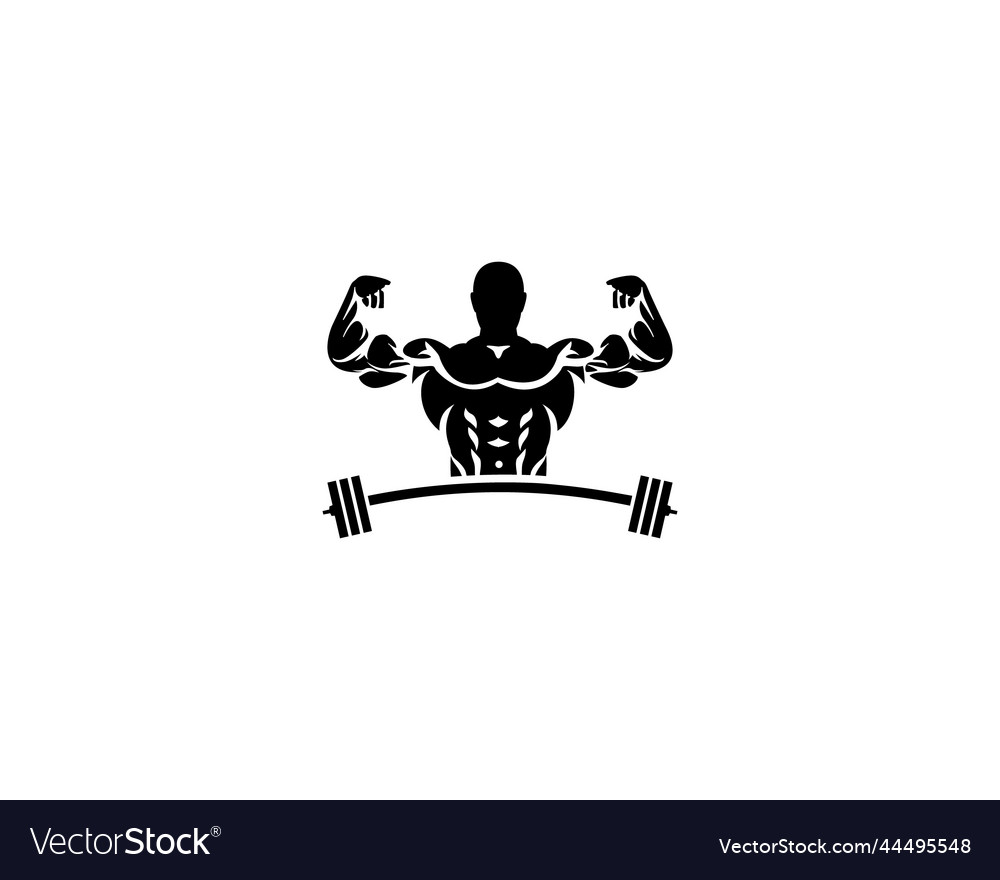 Gym bodybuilding fitness club logo design Vector Image