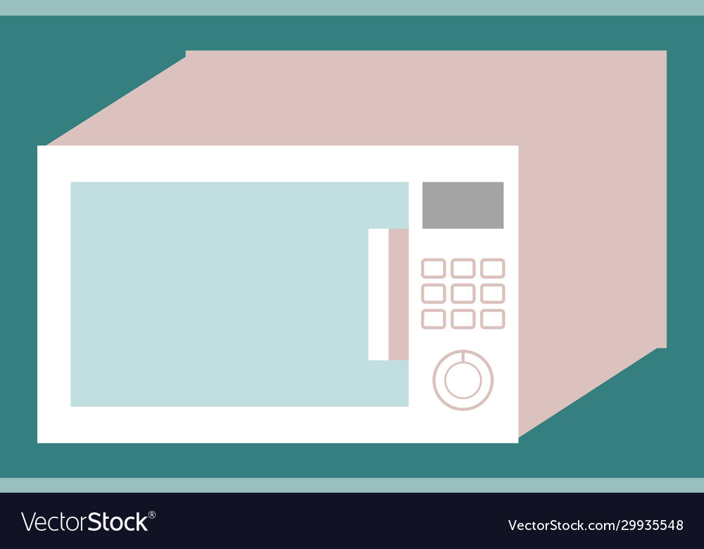 Kitchen appliance microwave oven for cooking Vector Image