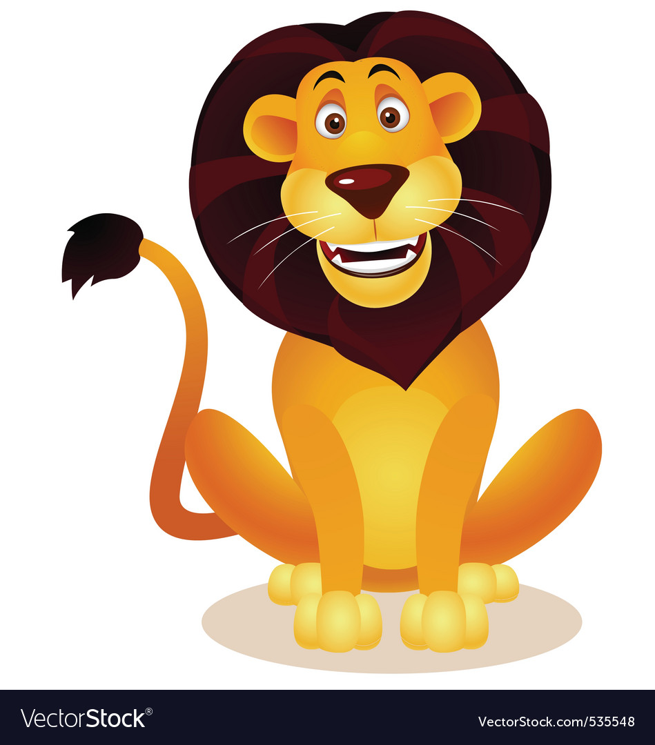 Lion cartoon Royalty Free Vector Image - VectorStock