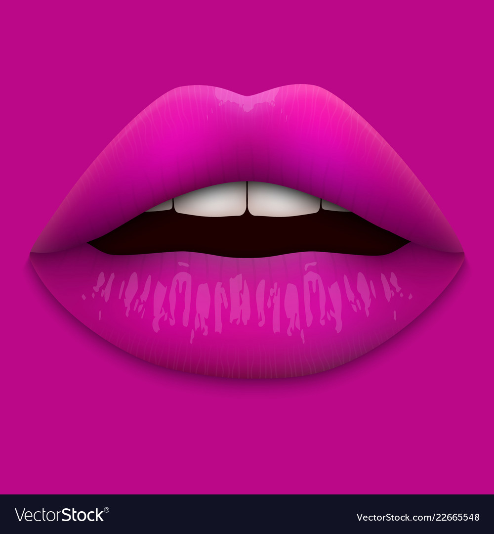Red lips isolated Royalty Free Vector Image - VectorStock