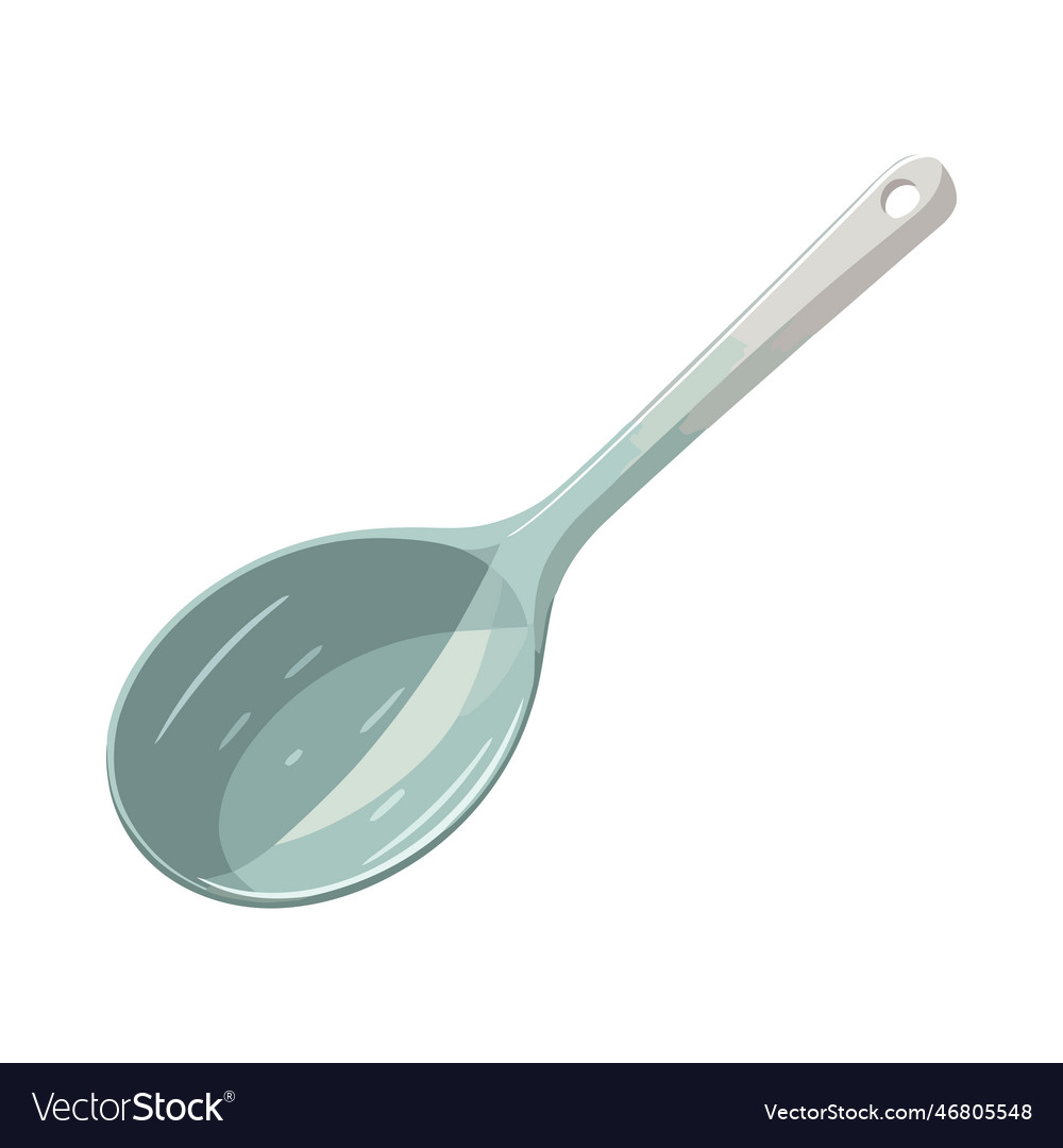 Shiny metal spoon for cooking Royalty Free Vector Image