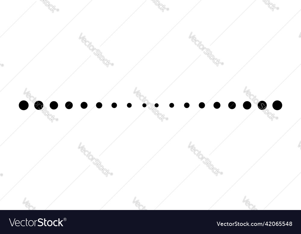 Straight dots line footer of dot horizontal Vector Image