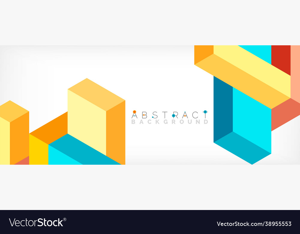 Abstract background 3d cubes cubic elements vector image Abstract background 3d cubes cubic elements