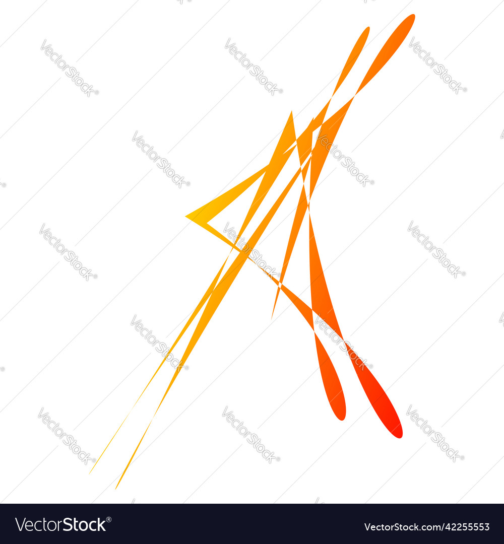 Abstract random geometric shape non figural vector image Abstract random geometric shape non figural