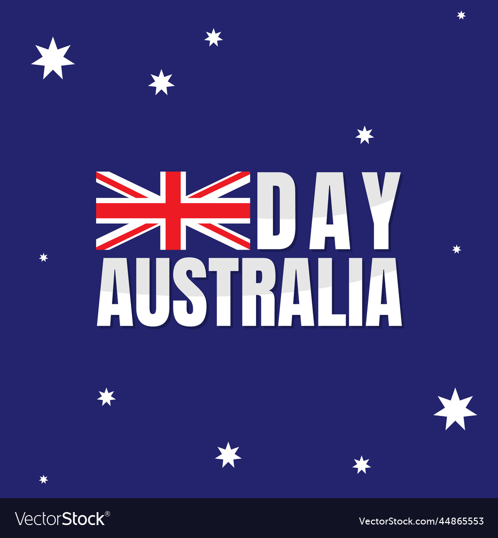 Australia day background letter shaped flag