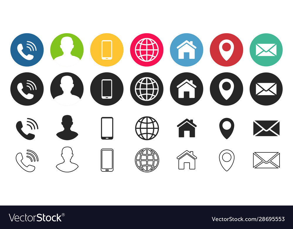 Business card icon contact symbol Royalty Free Vector Image