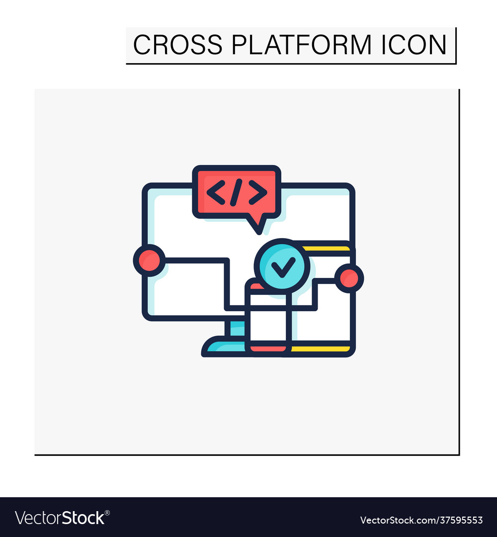 Cross platform software color icon