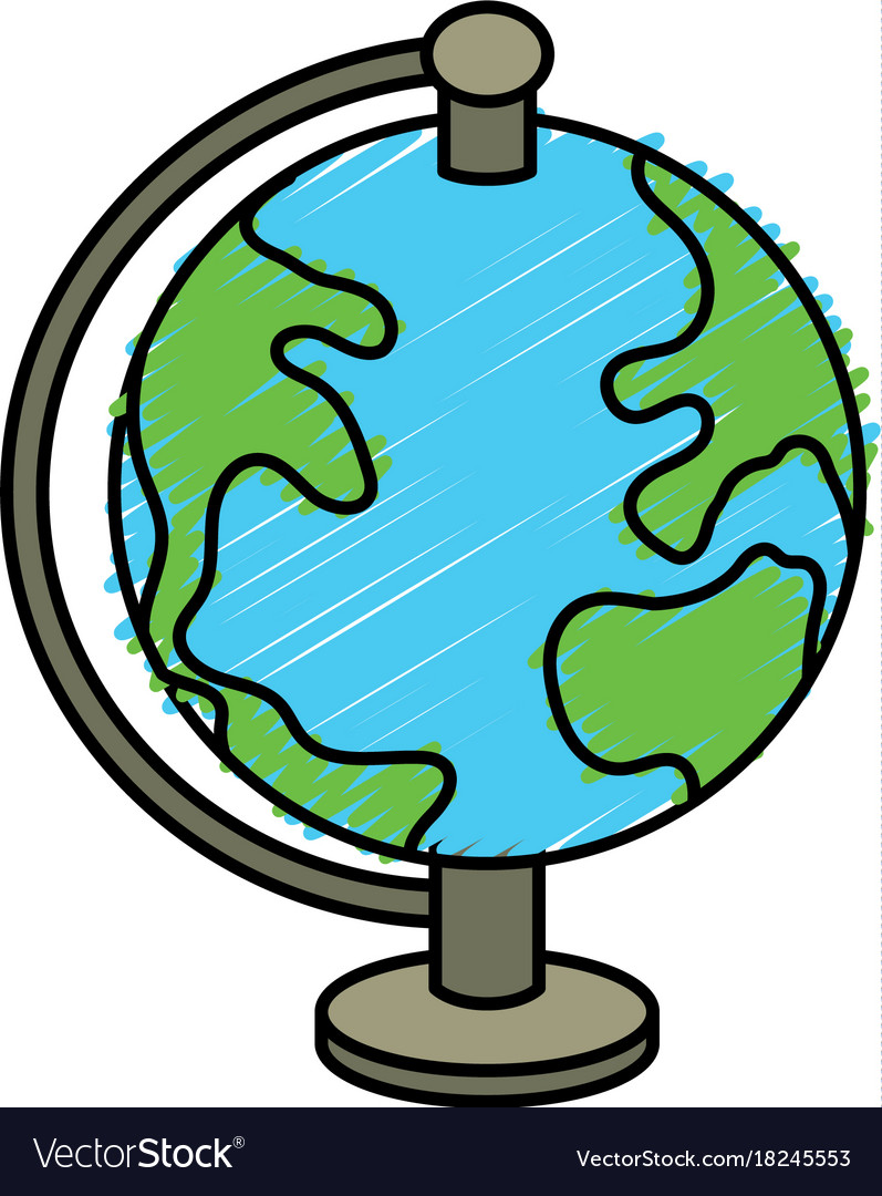 Earth planet map desk object