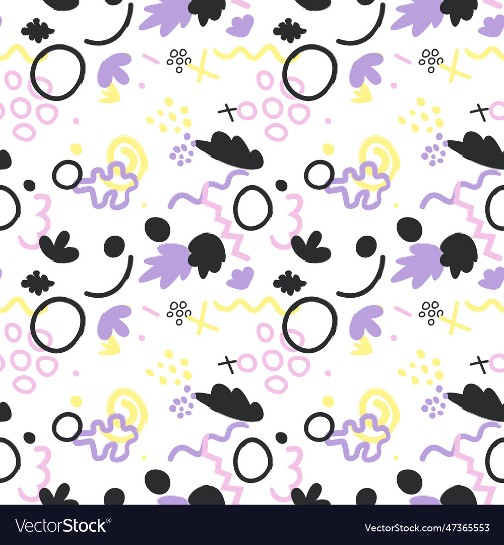 Hand drawn brush pattern background with abstract vector image Hand drawn brush pattern background with abstract