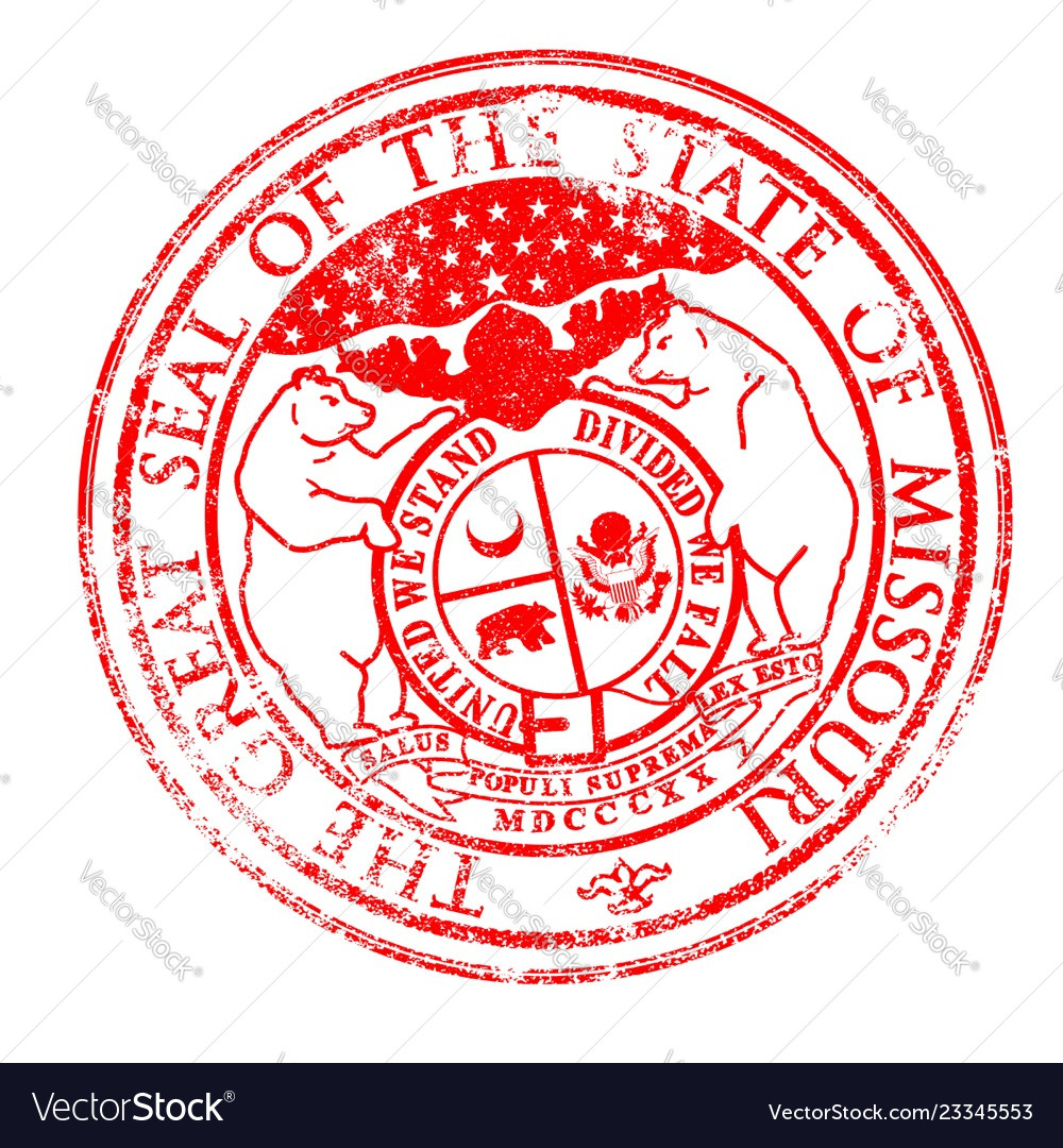 Missouri seal stamp Royalty Free Vector Image - VectorStock