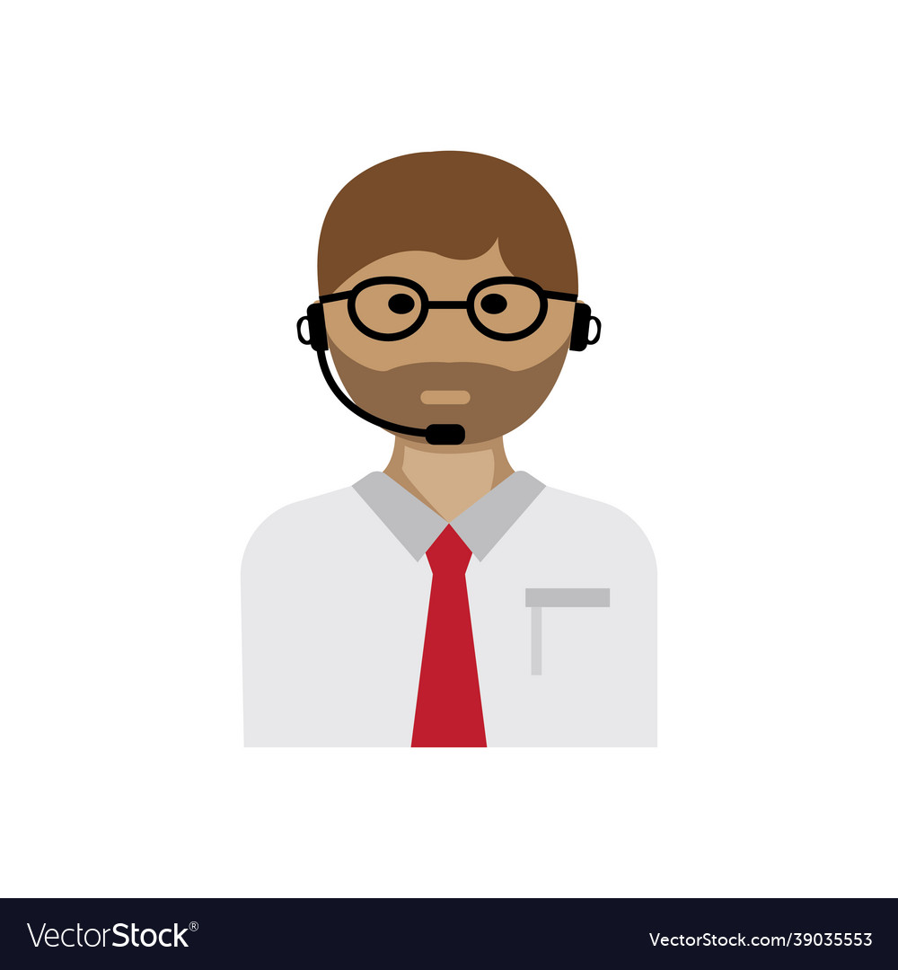 Operator character icon design vector image Operator character icon design