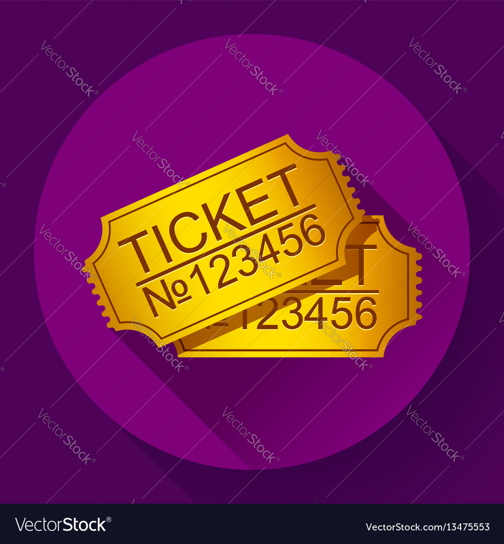 Pair of yellow cinema tickets on blue