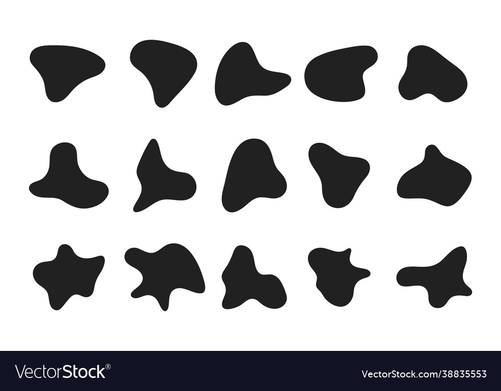 Random abstract liquid organic black irregular vector image Random abstract liquid organic black irregular