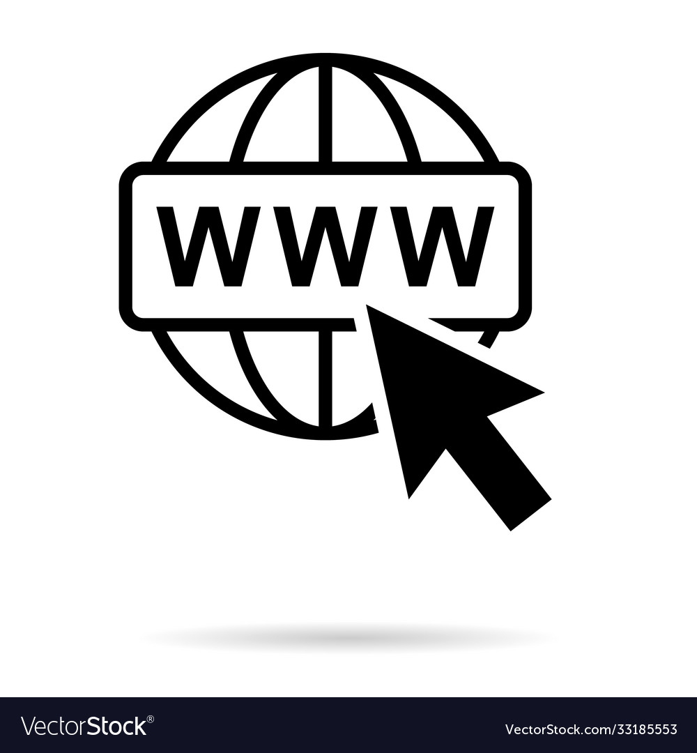 Www world wide web site symbol internet map icon vector image Www world wide web site symbol internet map icon