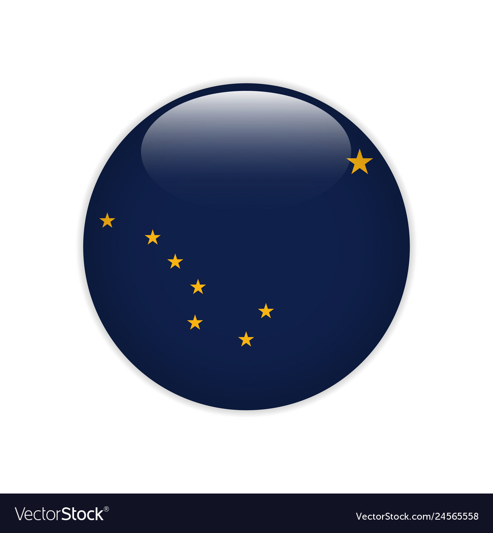 Alaska Flag Button