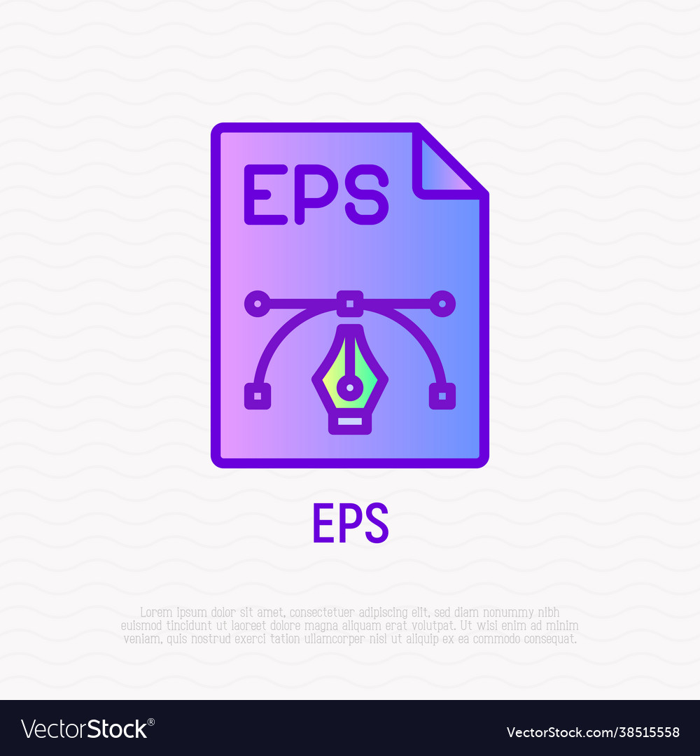 Eps file format thin line icon modern