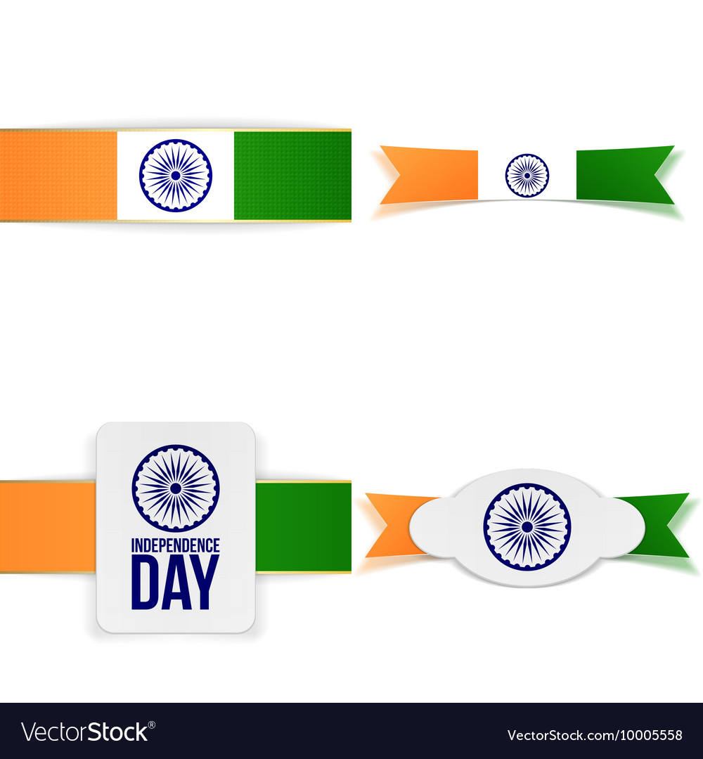 India independence day greeting labels set