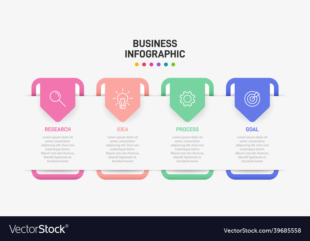 Infographic design with icons and 4 options Vector Image