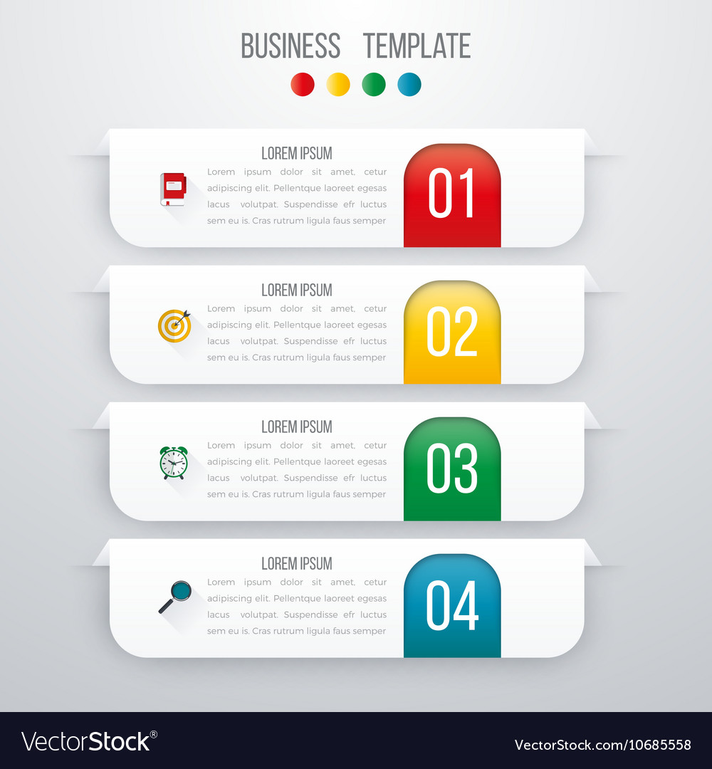 Infographics four options Royalty Free Vector Image