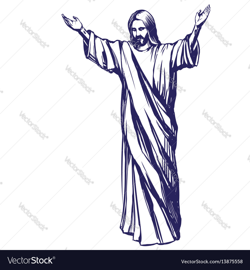 Jesus christ son god symbol of Royalty Free Vector Image