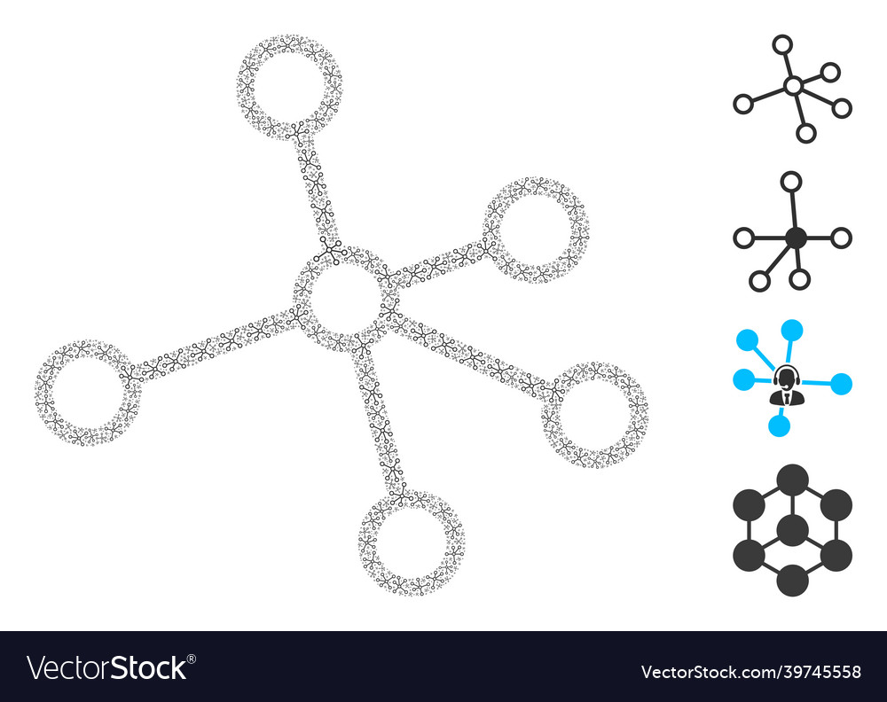 Links icon recursion collage vector image Links icon recursion collage