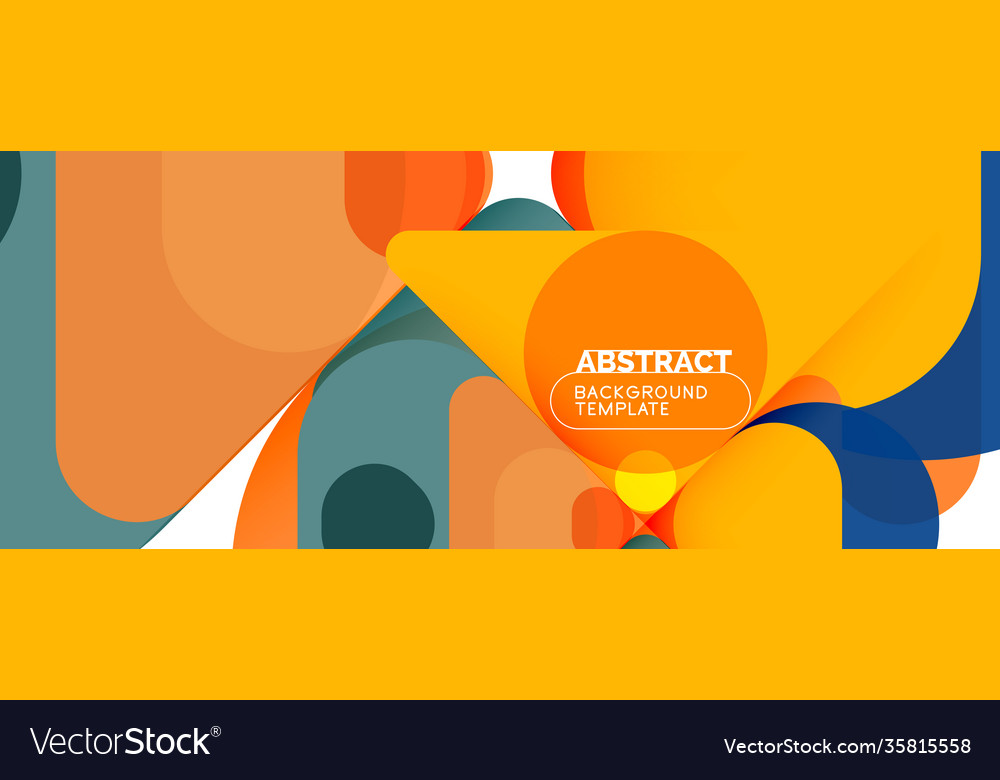 Modern geometric round shapes and dynamic lines vector image Modern geometric round shapes and dynamic lines