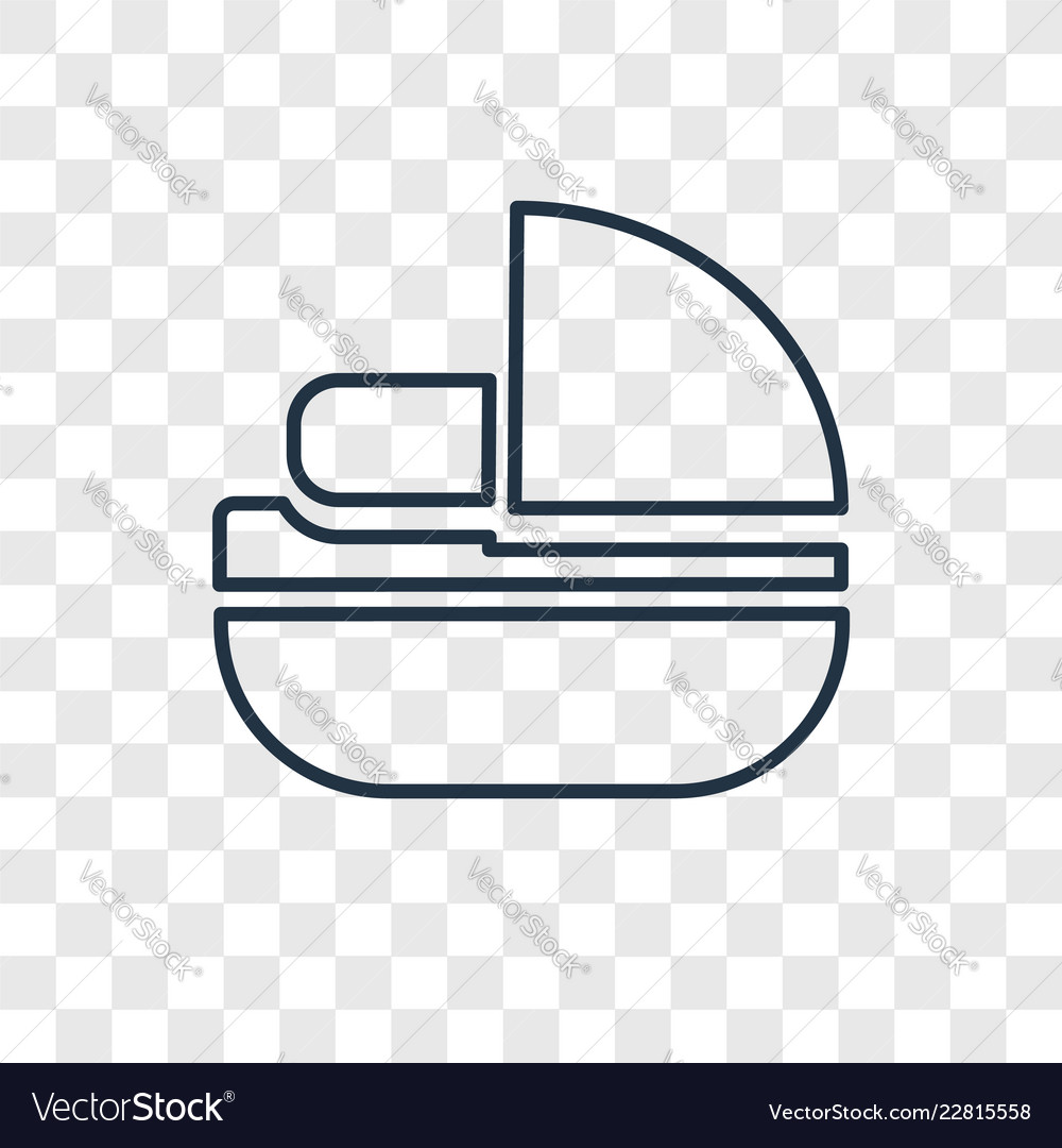 Moses concept linear icon isolated on transparent vector image Moses concept linear icon isolated on transparent