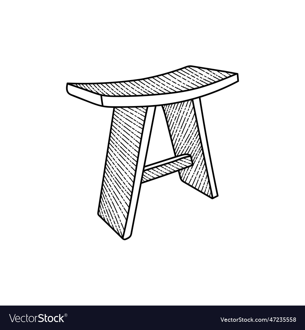 Seat line art style creative design Royalty Free Vector